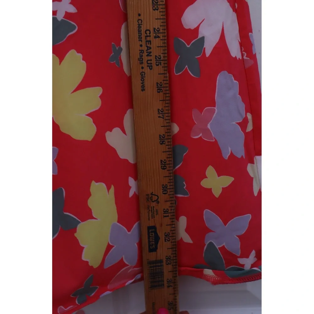 Outdoor Voices Red Floral Butterfly Exercise Dress Adjustable Straps M W/SHORT